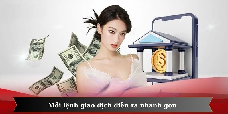 Mỗi lệnh giao dịch diễn ra nhanh gọn chỉ sau vài phút thực hiện